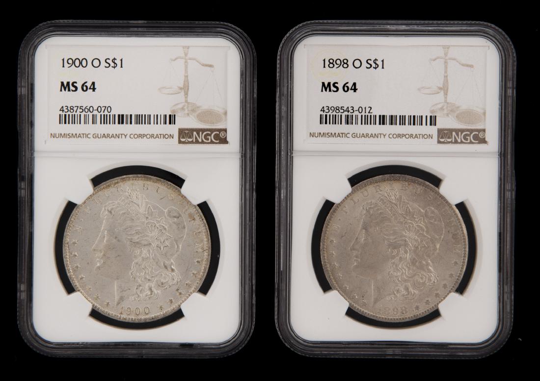 2 NGC Graded Morgan Silver Dollars (1 of 1)