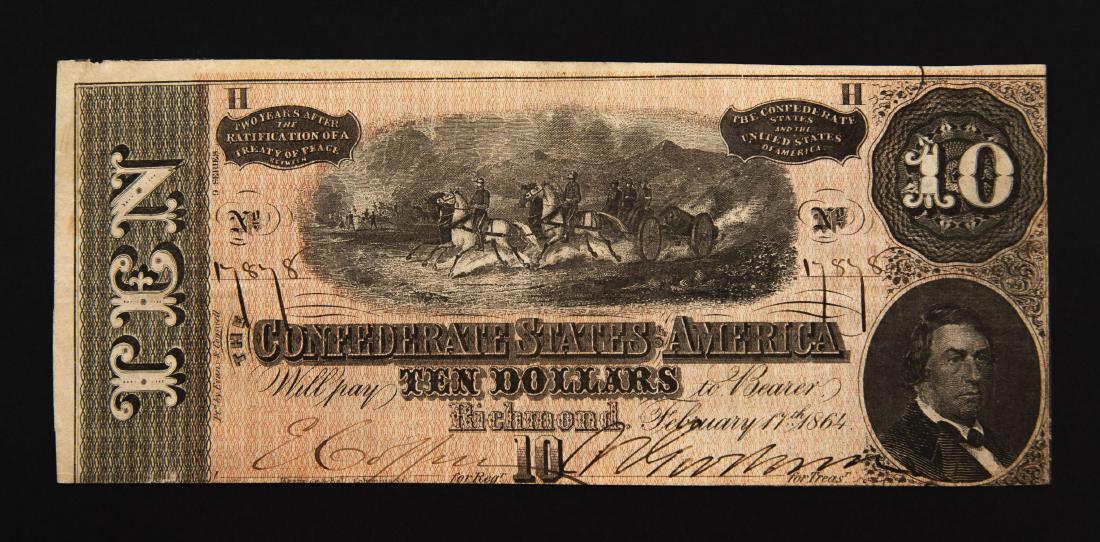 1864 Confederate $10 Note (Richmond) (1 of 2)
