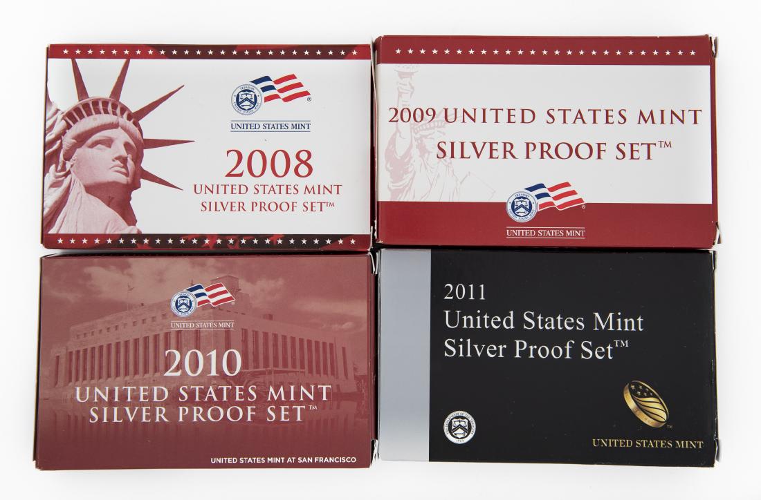 4 US Silver Proof Sets (1 of 1)