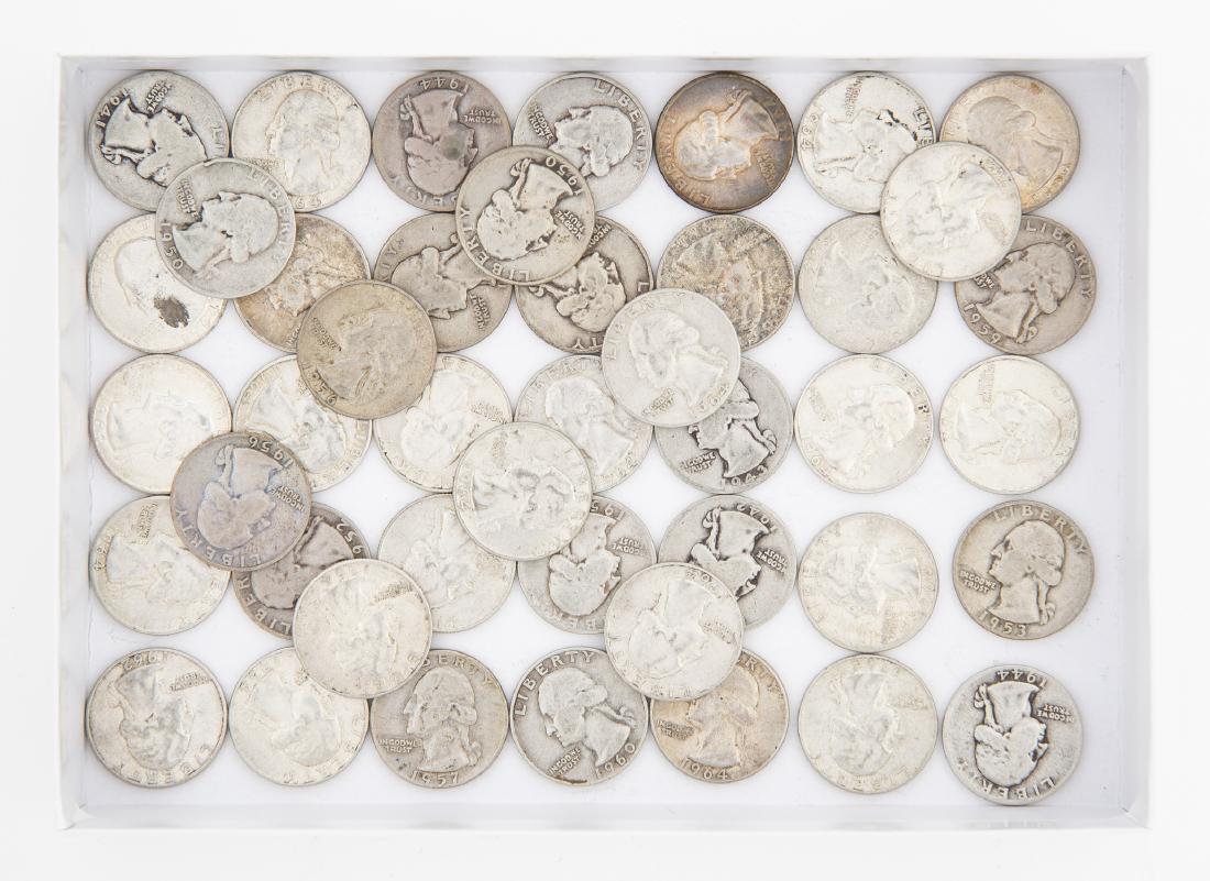44 Silver Washington Quarters (1 of 1)