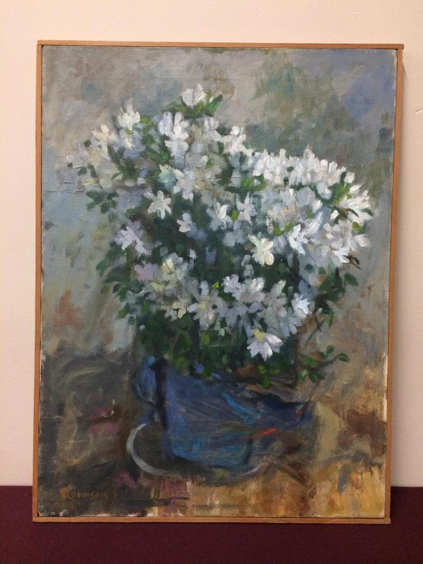 Robinson Flower Still Life Painting: 18-3/4" wide x 25" high.
