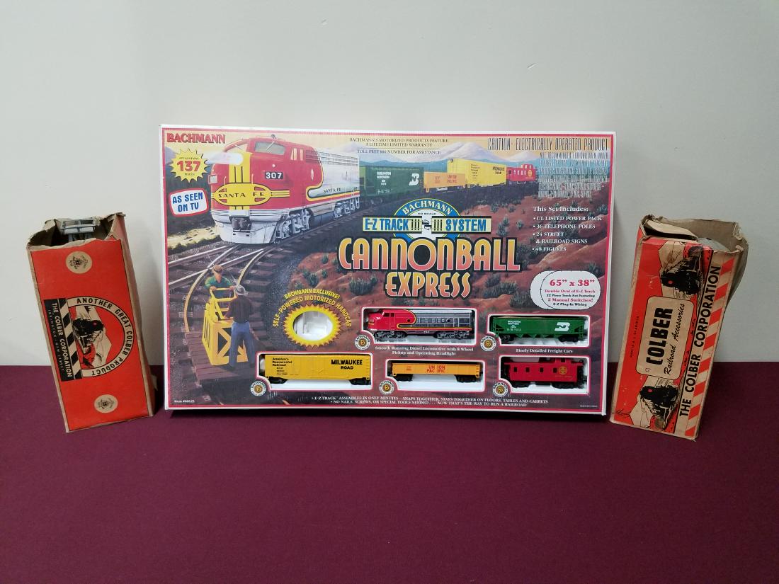 Cannonball Express and 2 Colber Light Beacons: Bachmann train set 5 pcs.