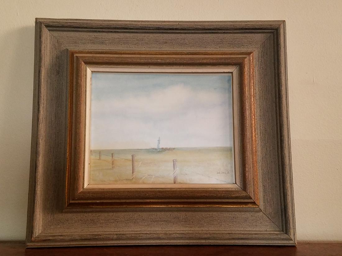 Jack Derr Windmill Painting: 13" high x 14-1/2" wide.