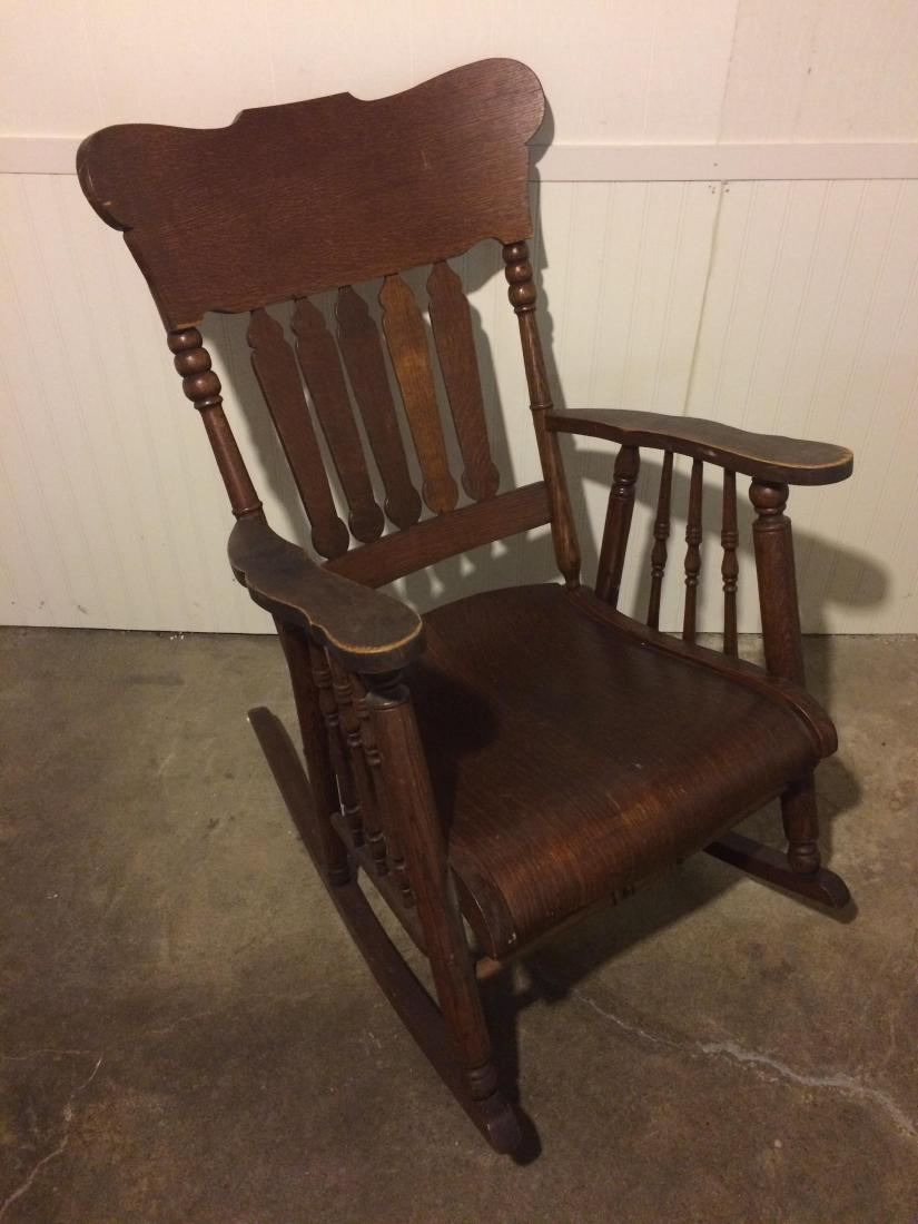 Wisconsin Chair Co Rocking Chair: 24-1/2” wide x 32” deep x 40” high.