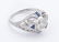 Platinum Filigree Diamond & Sapphire Ring