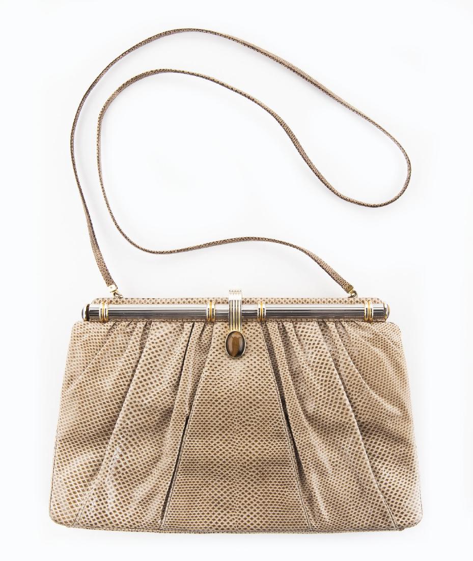 Judith Leiber Lizard Skin Handbag (1 of 6)