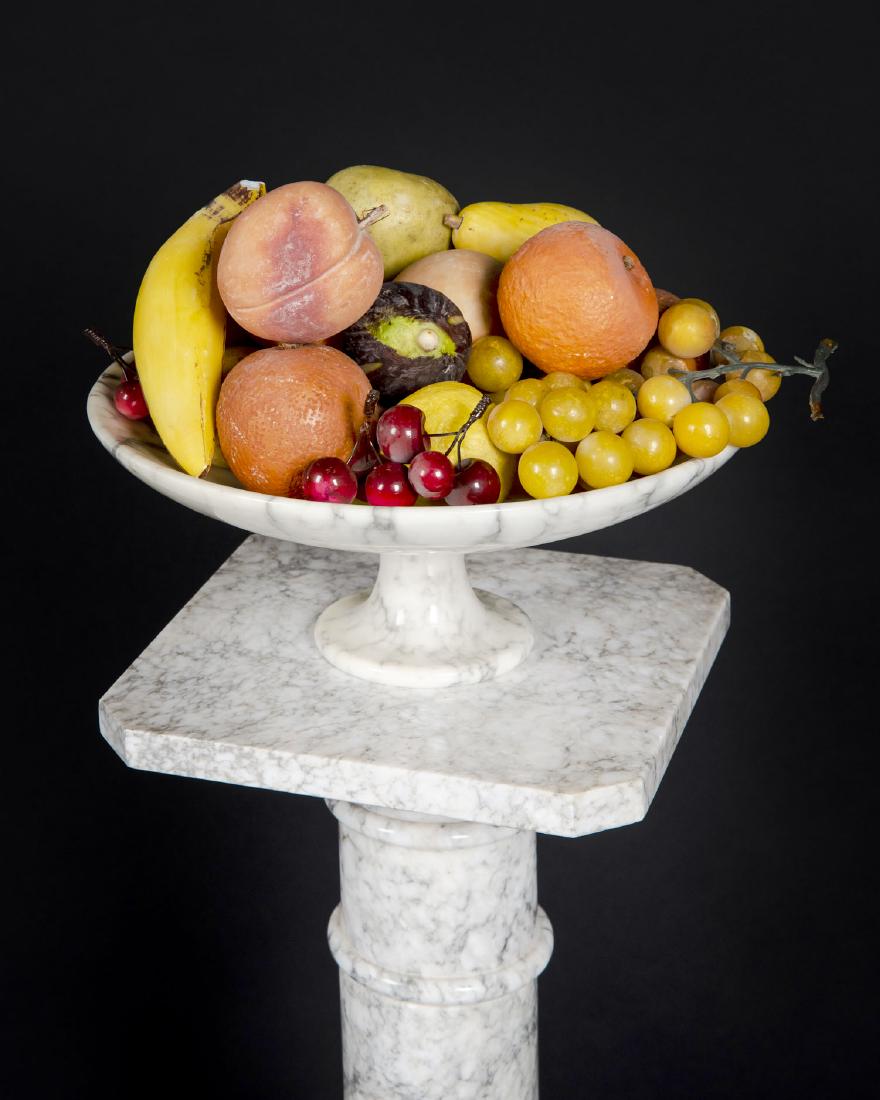 Alabaster Column with Bowl of Stone Fruit (1 of 4)