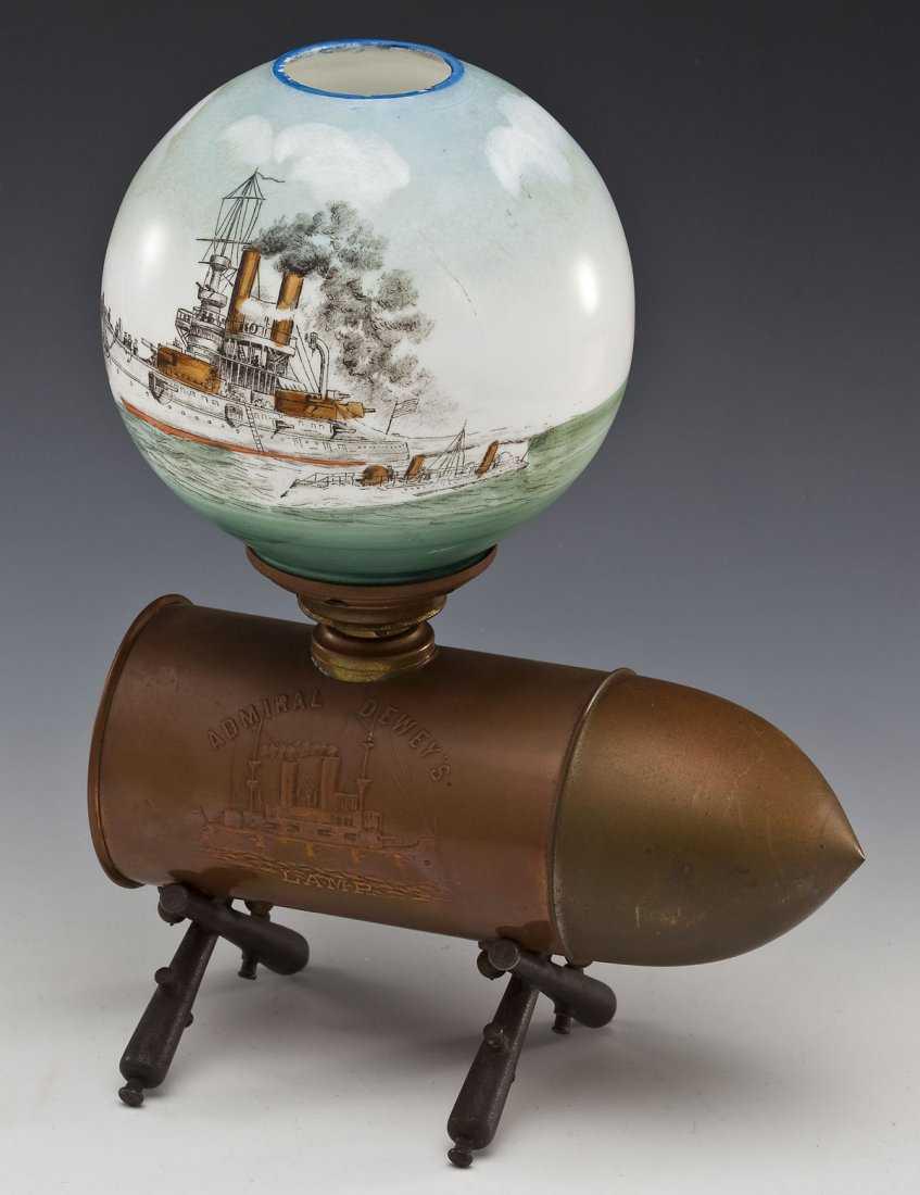Admiral Dewey Remember the Maine Oil Lamp (1 of 7)