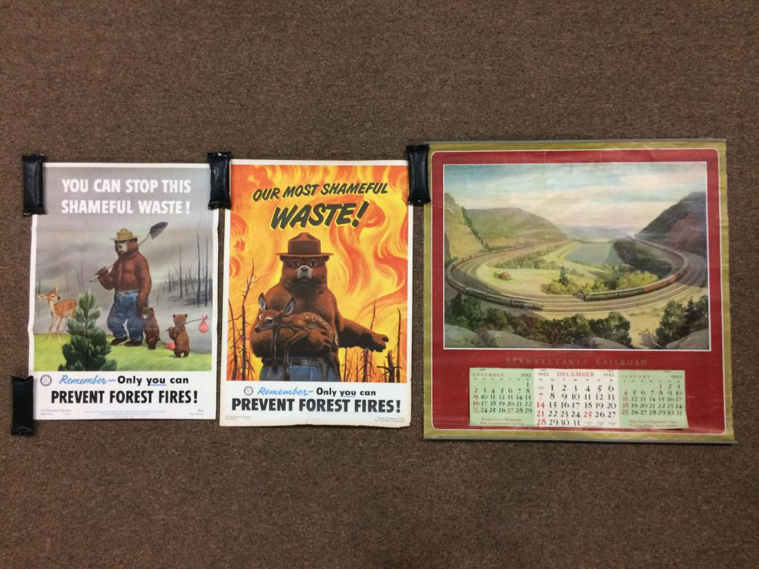 2 Smokey the Bear Posters and PRR Calander (1 of 5)