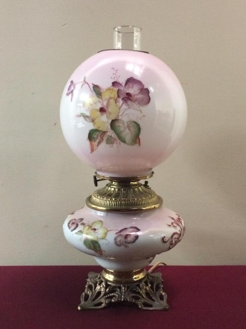 Electrified Gone with the Wind Lamp: 19-1/2" high.