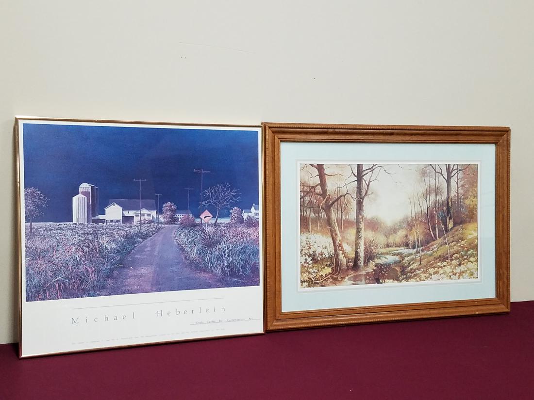 Landscape Print and Signed Heberlein Poster (1 of 3)