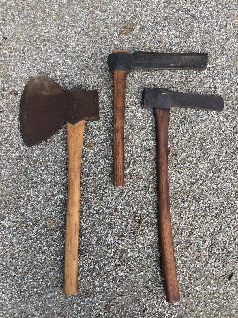 3 Forged Tools Including Broad Axe (1 of 1)