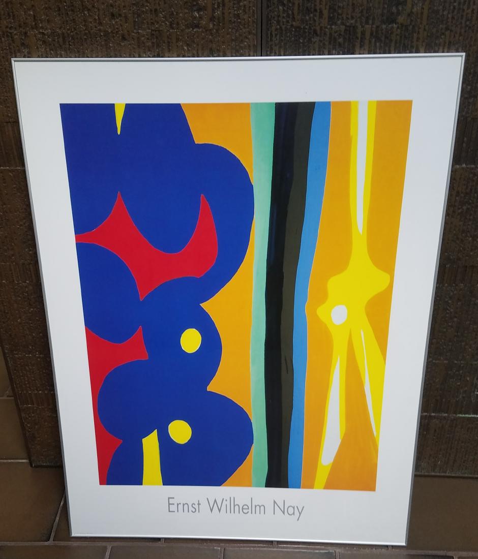 Ernst Wilhelm Nay Print: Width 35 1/2 inch height 47 1/2 in depth 1/2 inch.