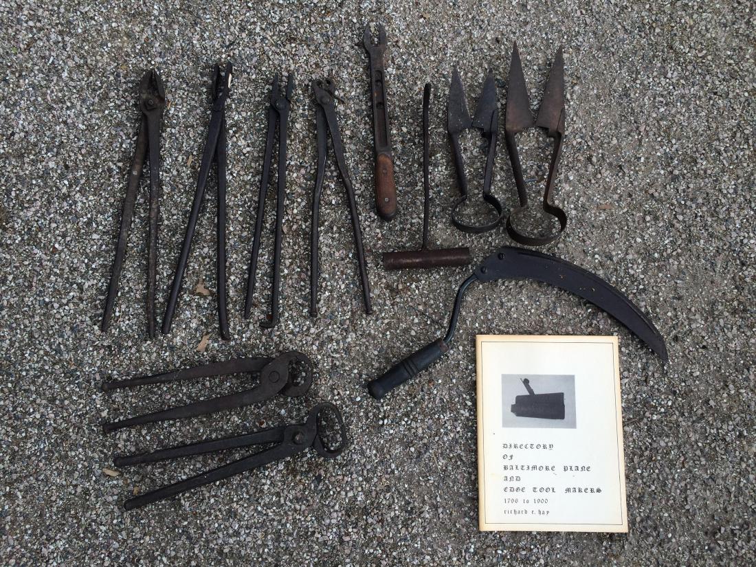 12 Piece Vintage Tool Lot Including Tongs (1 of 1)