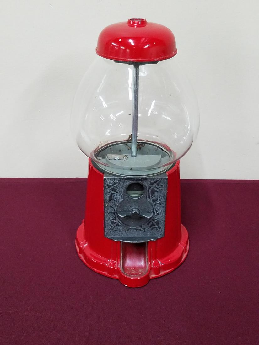 Gum Ball Machine: 14-1/2" high.