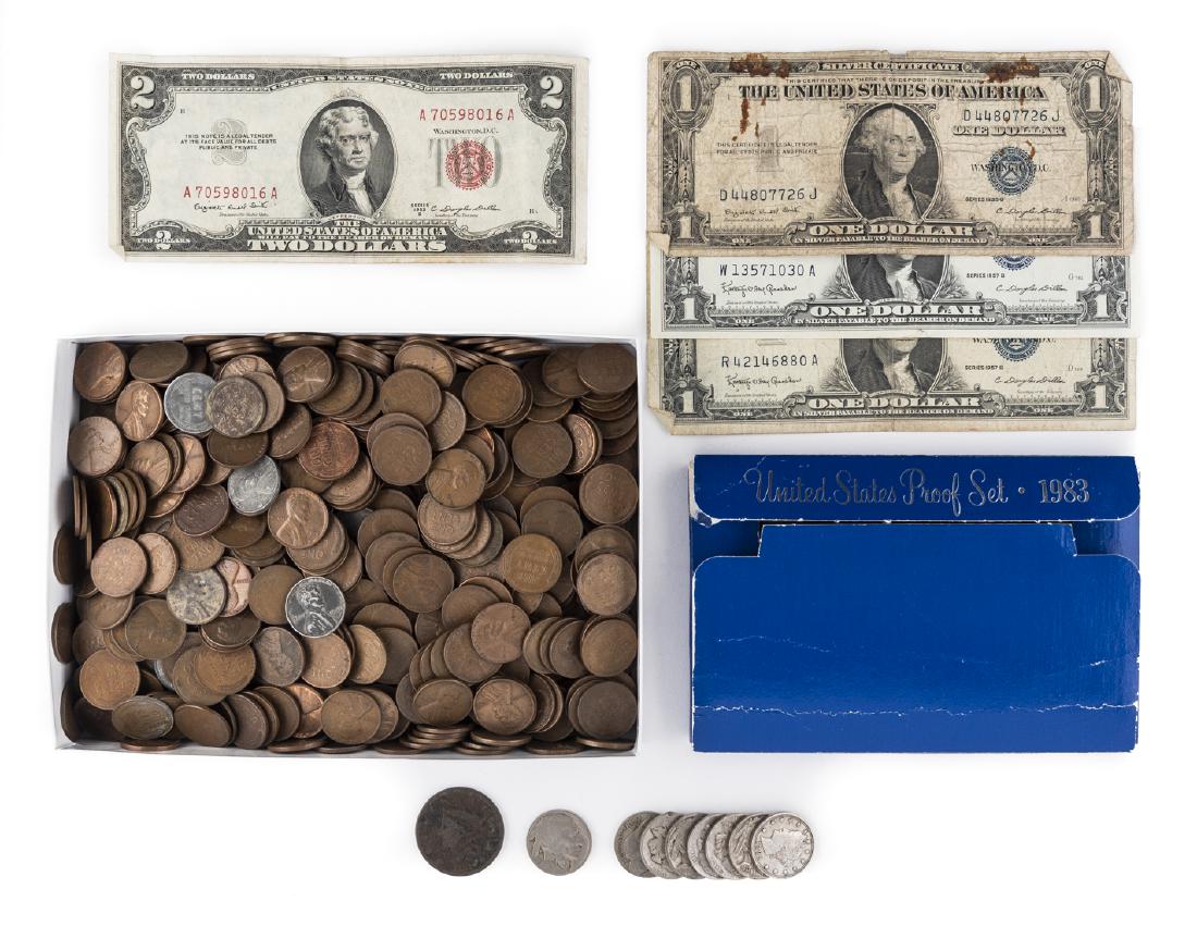 614 US Items Incl 600 Wheat Cents (1 of 3)