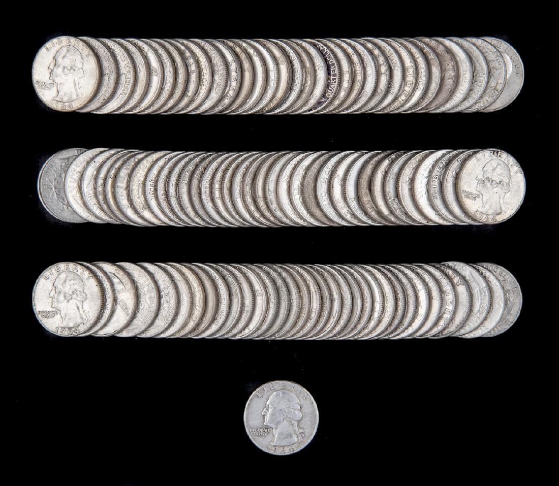 100 US Silver Quarters (1964) (1 of 1)