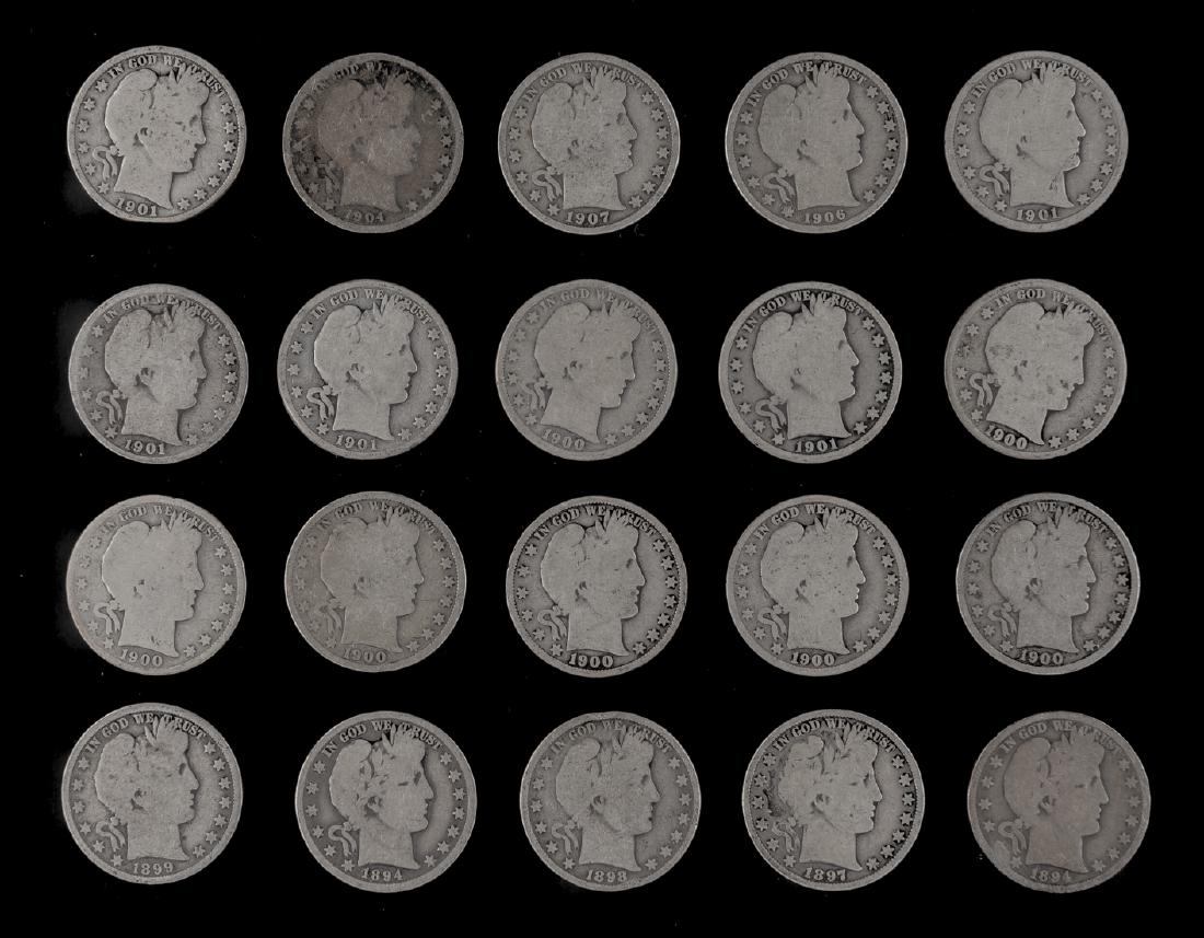 20 Barber Silver Half Dollars (1 of 2)