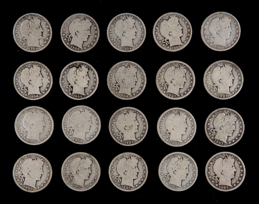 20 Barber Silver Half Dollars (1 of 2)