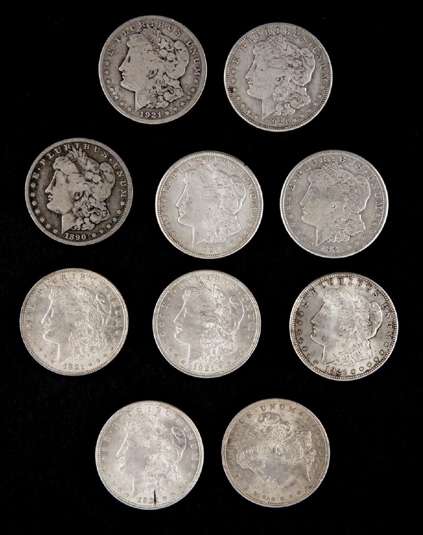 10 US Morgan Silver Dollars (1 of 2)
