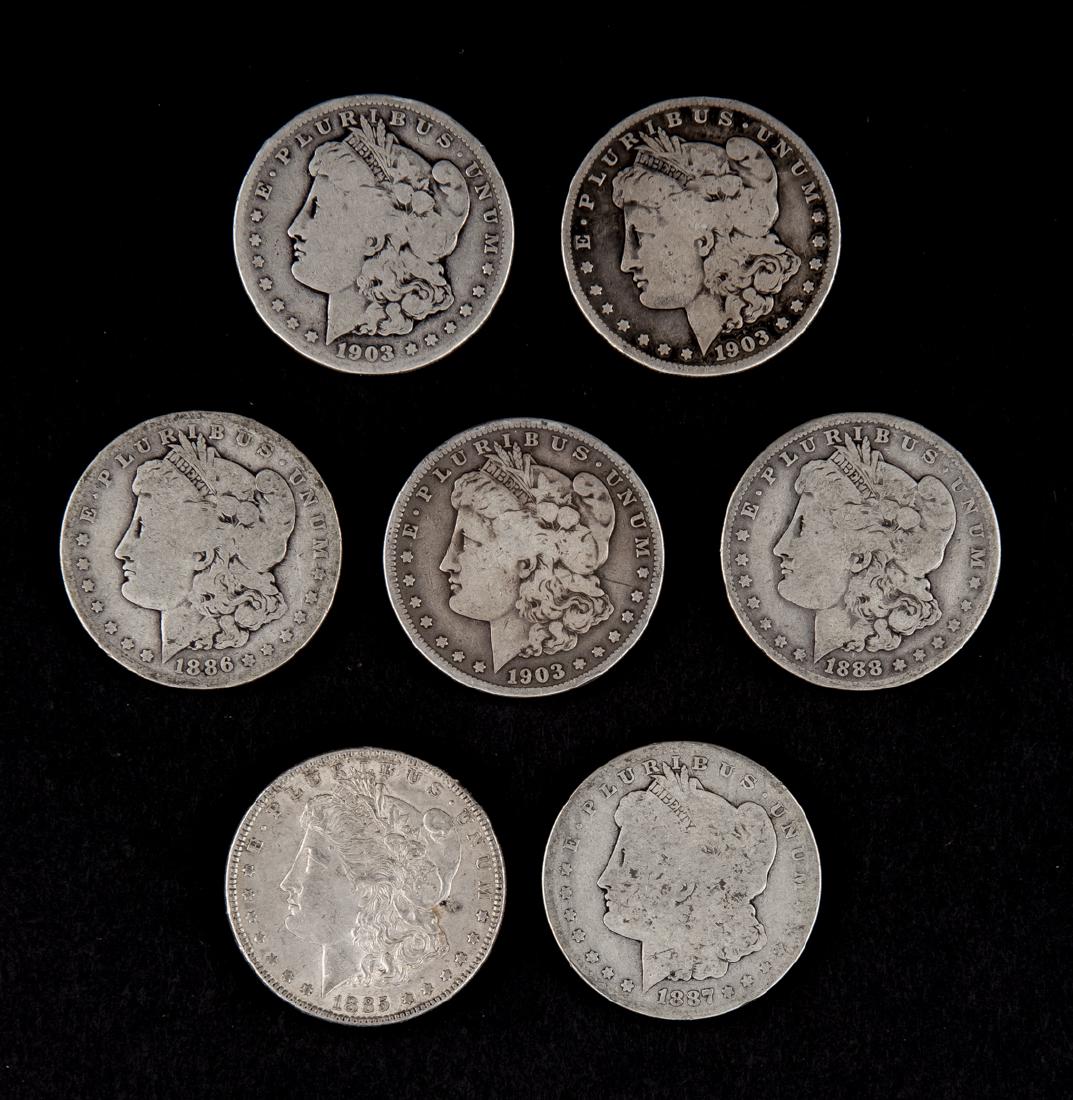 7 US Silver Dollars (1 of 2)