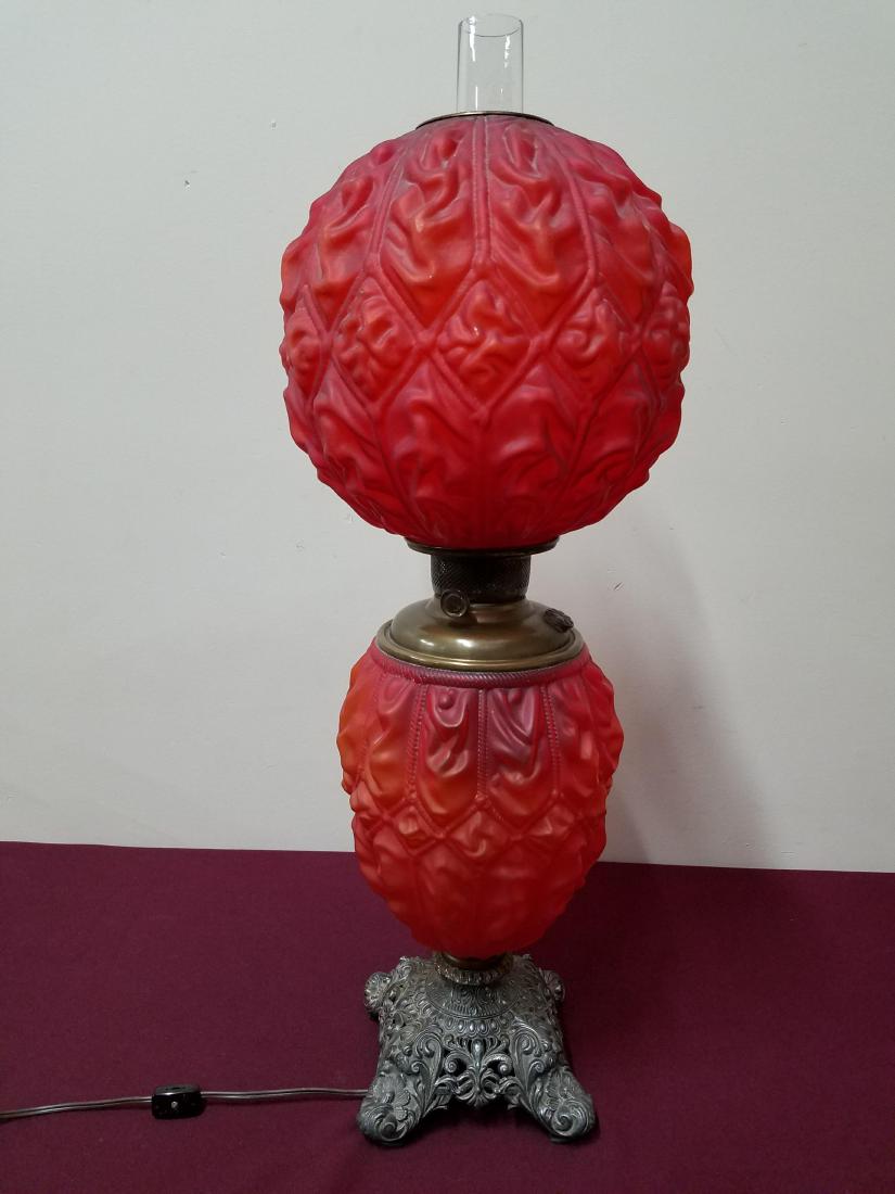 Electrified Gone with the Wind Lamp: 30" high.