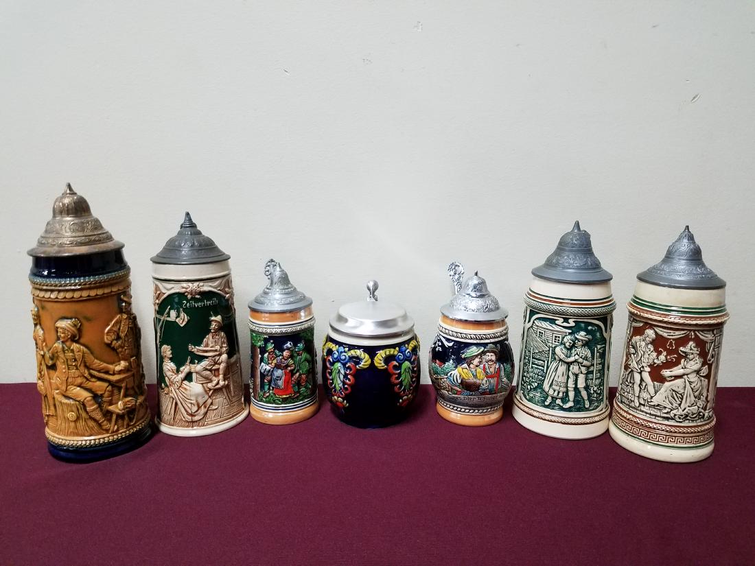 7 German Steins incl Zeitverleib (1 of 2)