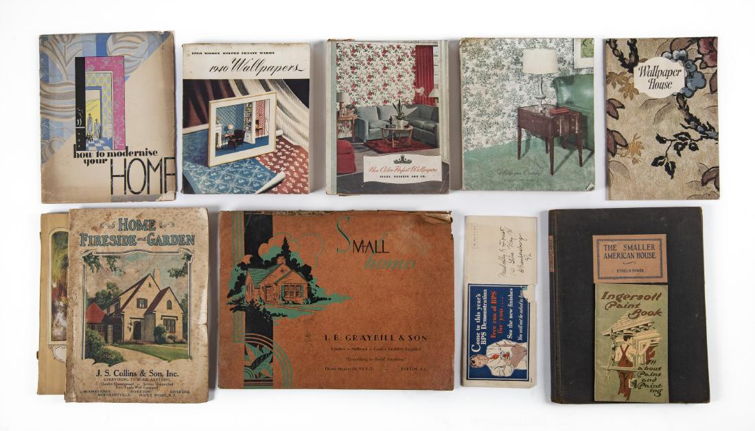 11 Books/Booklets on Home Design & Decor: DESCRIPTION: Eleven books/booklets on home design and decor. Includes: 1) "Small Homes" I.B. Graybill & Son. Refton, PA. SB 2) "Our Wallpapers" Westmoreland Supply Co. Greensburg, PA, 1929. SB. 3) "Ho