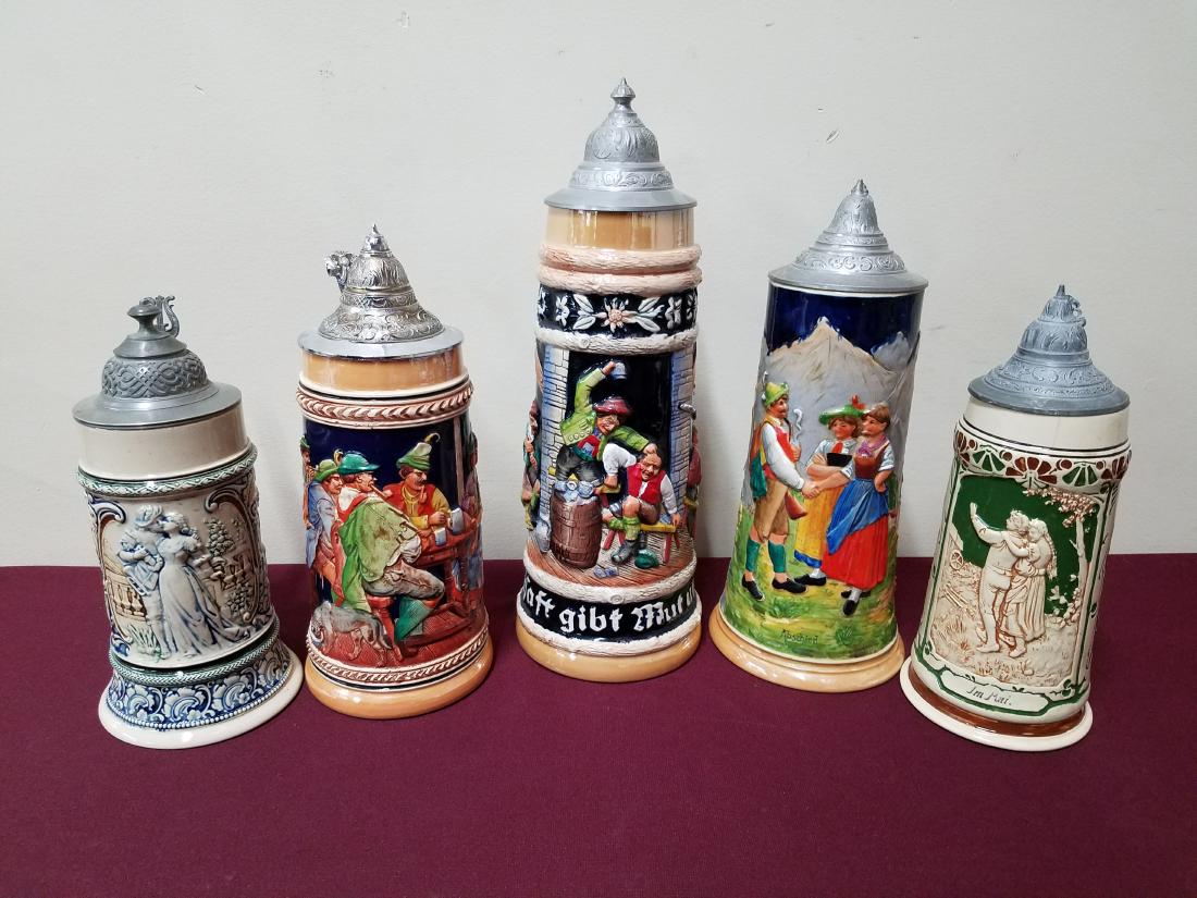 5 German Steins (1 of 3)