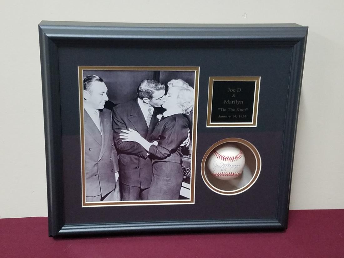 Joe DiMaggio "Tie The Knot" Photo with Signed Ball (1 of 3)