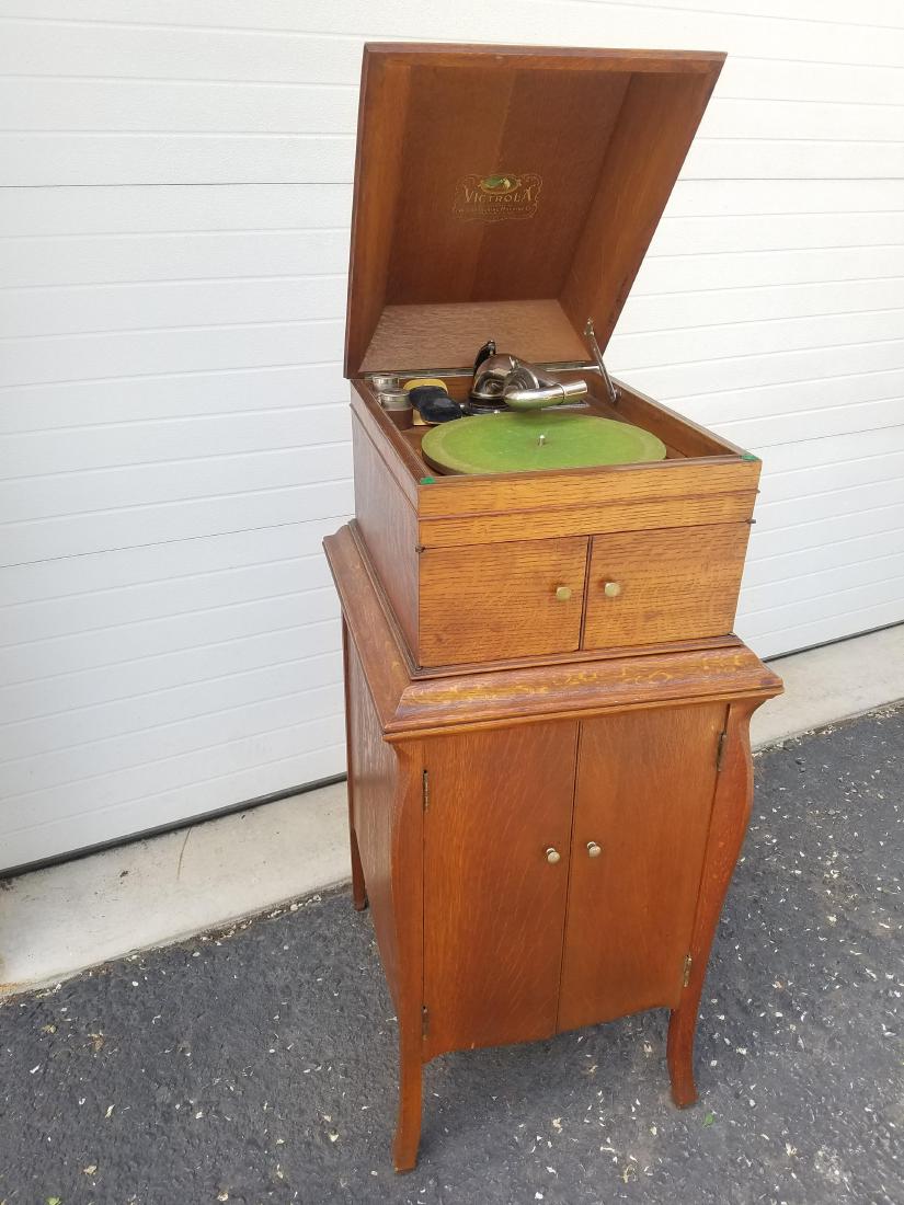 Victor Victrola: Height 45 in. Depth 22 1/2 inch. Width 19 in.