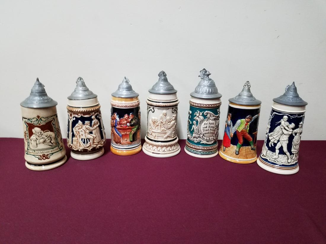 7 German Beer Steins (1 of 3)