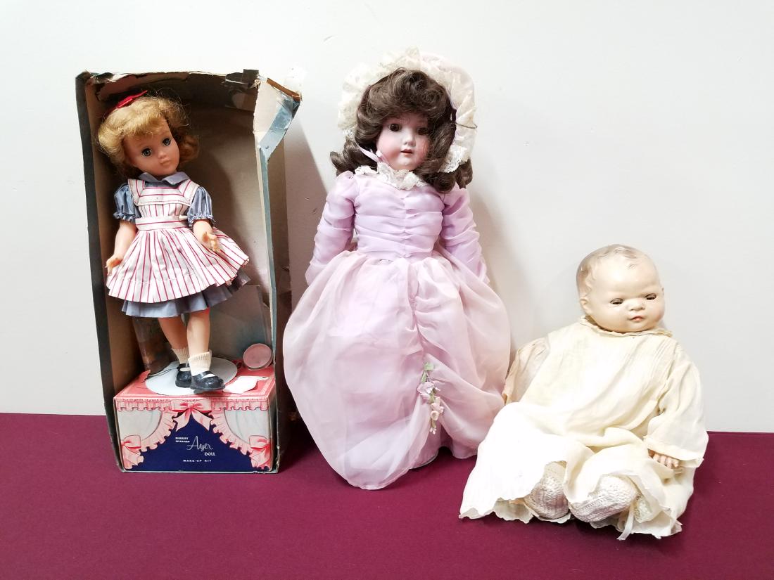 3 Antique Dolls incl Harriet Hubbard (1 of 3)