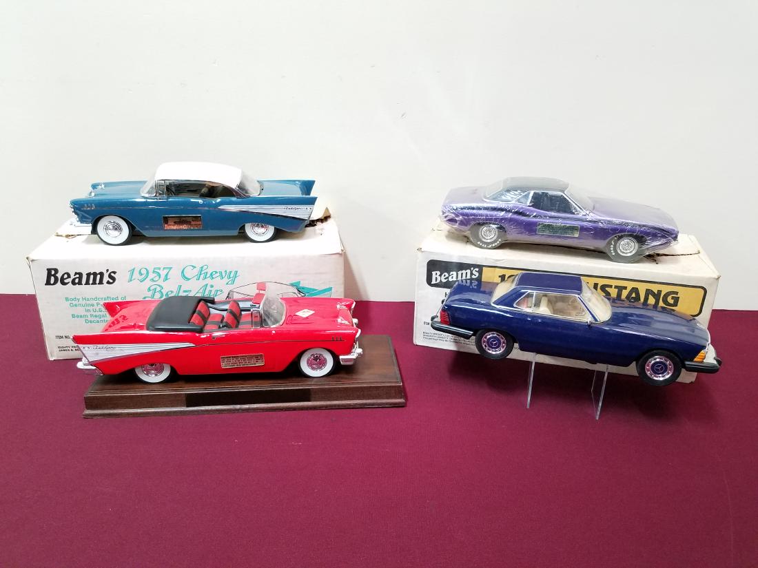 3 Jim Beam Car Decanters incl Mustang (1 of 1)