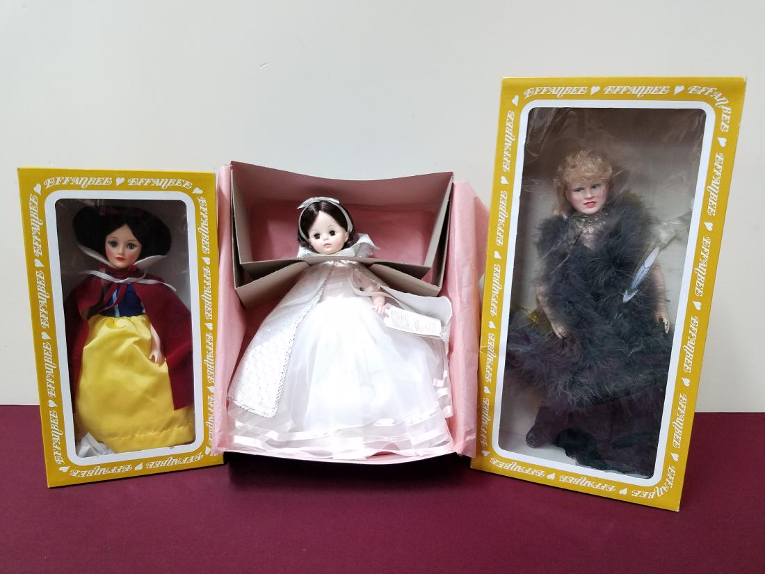 2 Snow White Dolls and 1 Mae West: Includes 1 Madame Alexander and 2 Effanbee dolls.