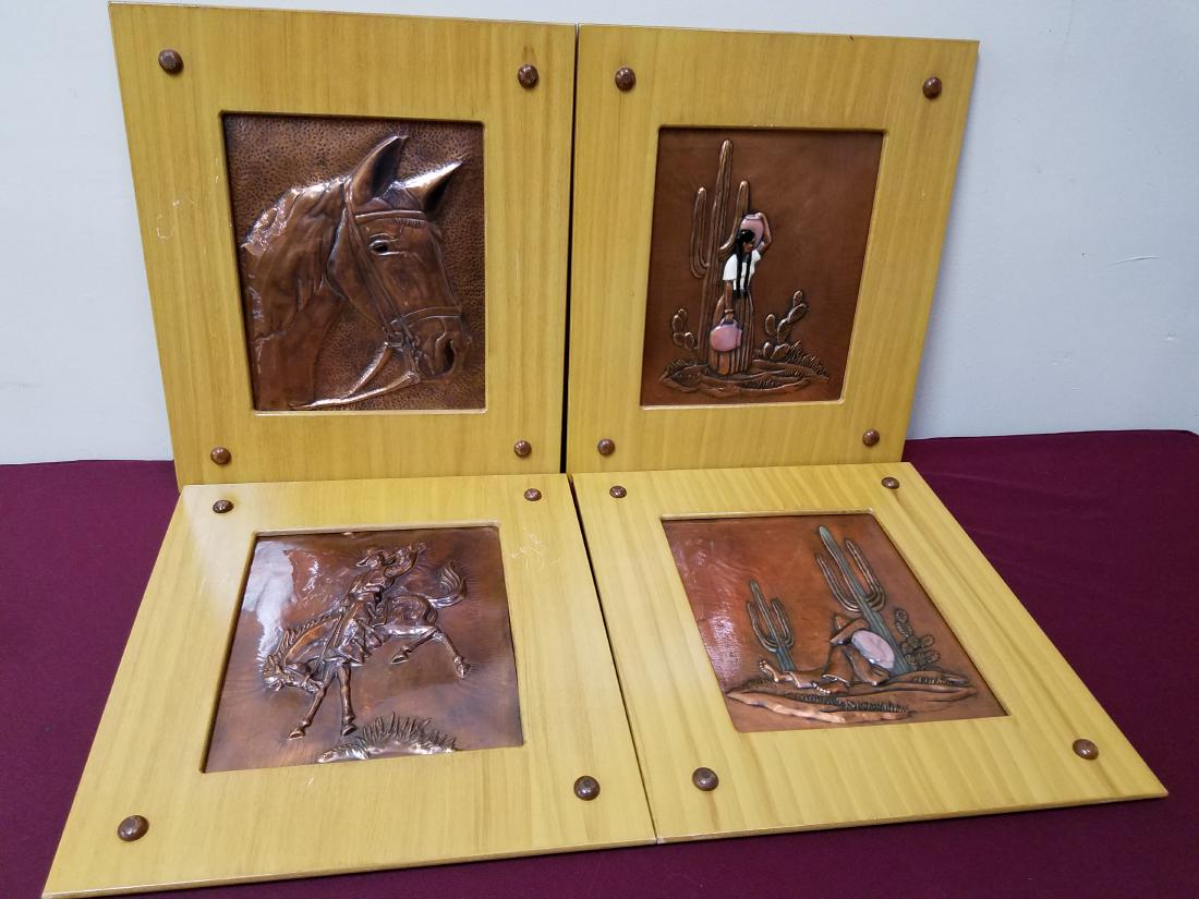 4 Copper Plaques Framed (1 of 6)