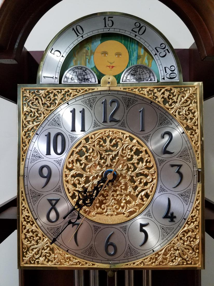 General Electric Grandfather Clock: Electrified clock. 79" high. Model "Adam's.