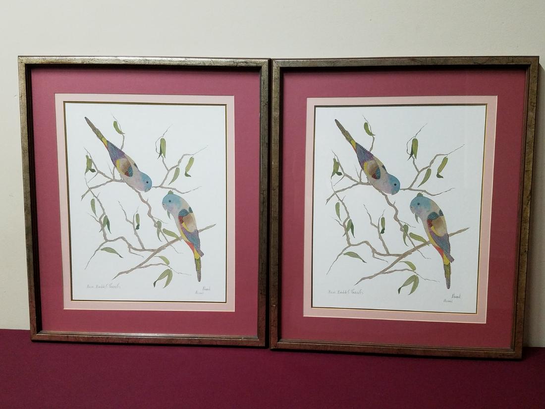 2 Moran "Blue Bonnet Parrots" Prints (1 of 4)