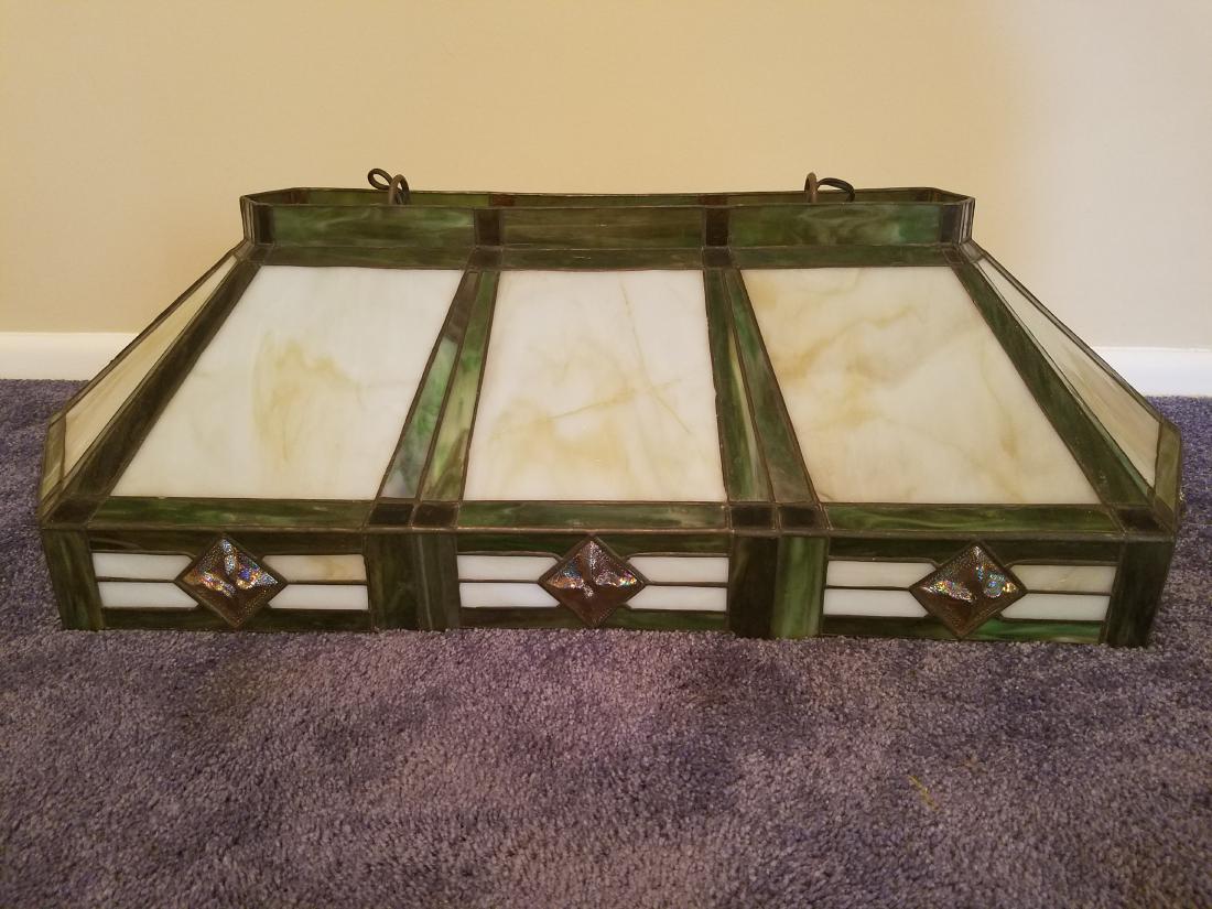 Leaded Glass Pool Table Lamp (1 of 4)