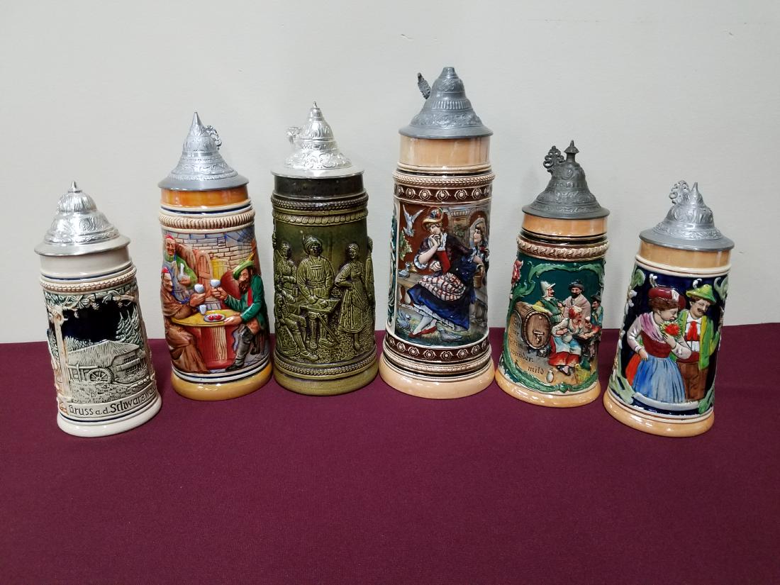 6 German Steins (1 of 2)
