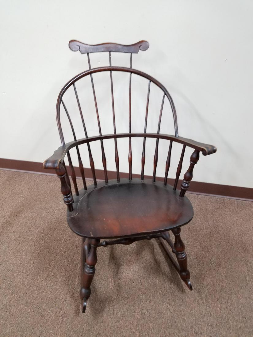 Nichols and Stone Rocking Chair: 26" wide x 28-1/2" deep x 37-1/2" high.