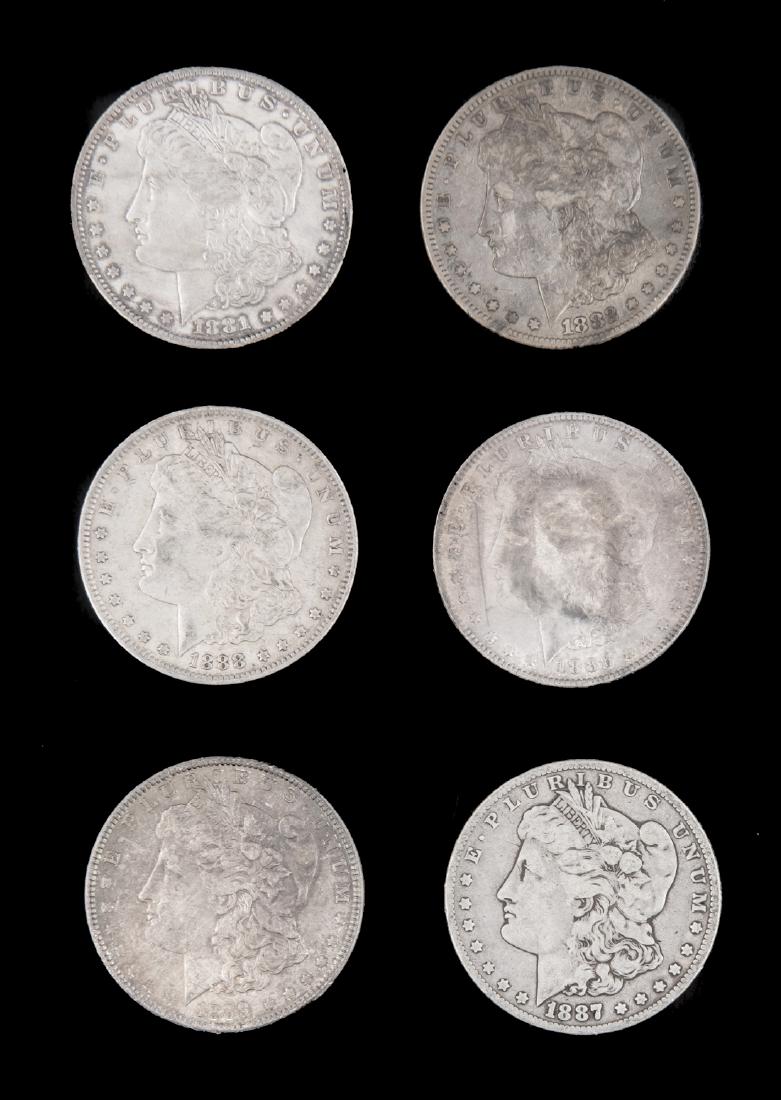 6 Morgan Silver Dollars (1 of 2)