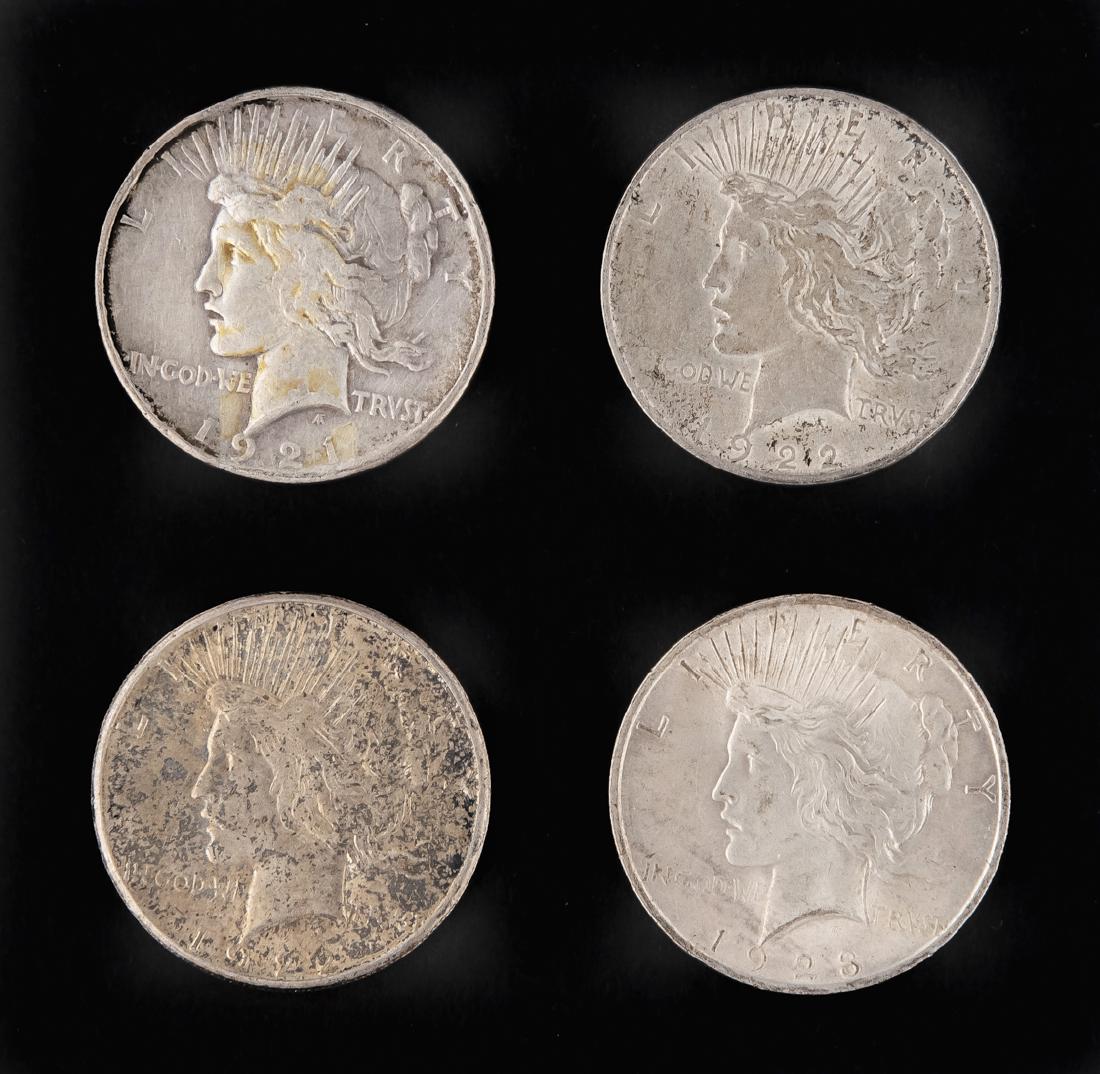 4 Peace Silver Dollars (1 of 2)