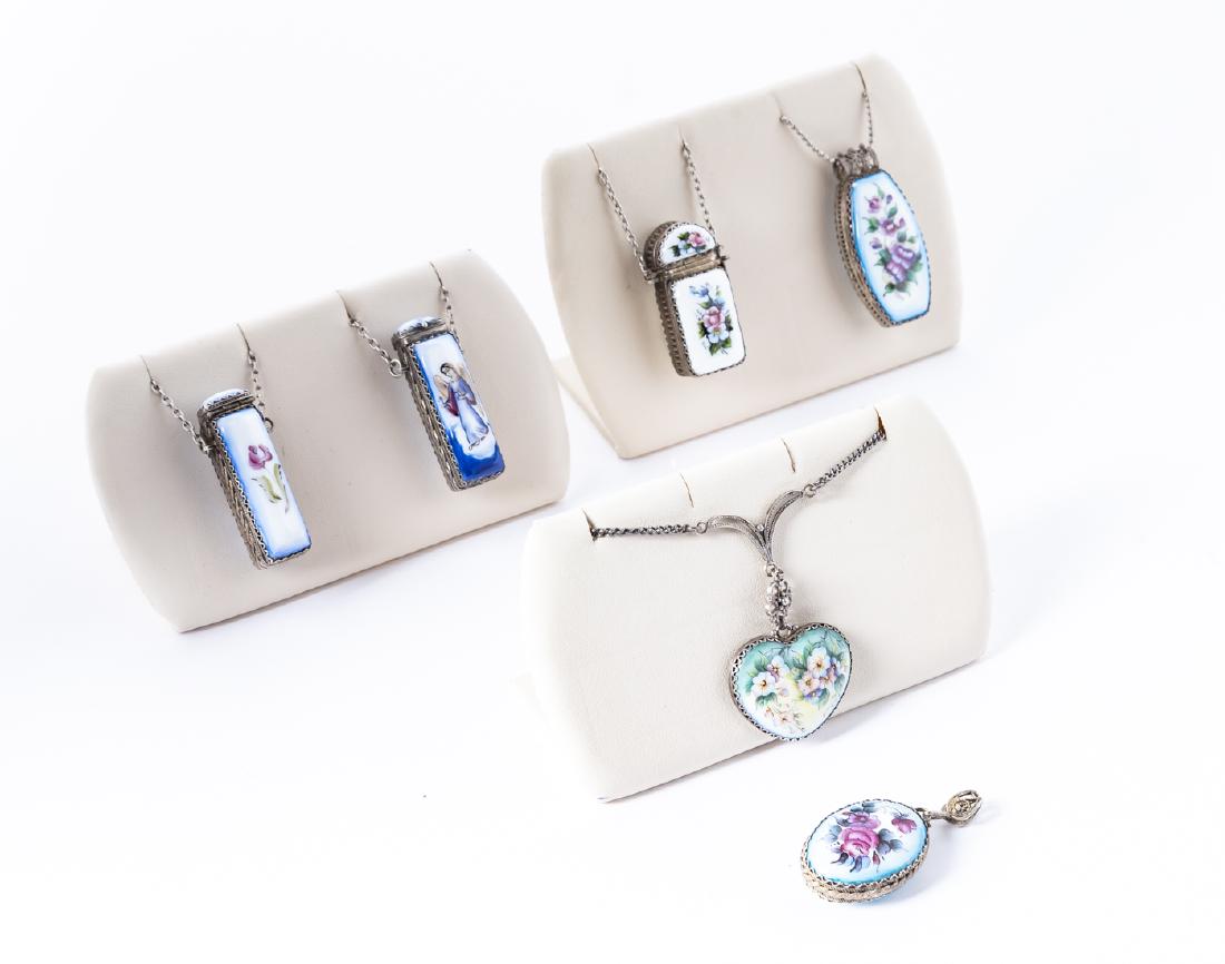 6 Finift Russian Enamel Pendants (1 of 4)