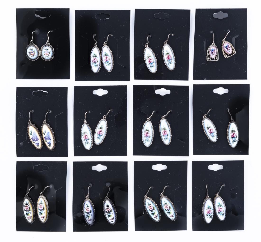 12 Pairs Finift Earrings (1 of 1)