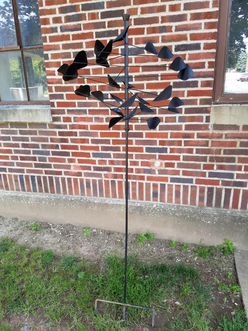 Yard Wind Spinner: Width 28" X depth 28" X height 66"