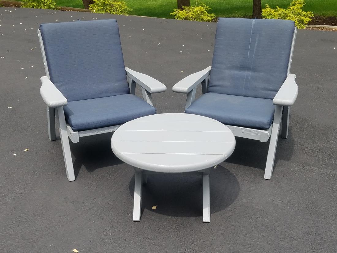 3 pc Wooden Outdoor Set (1 of 1)