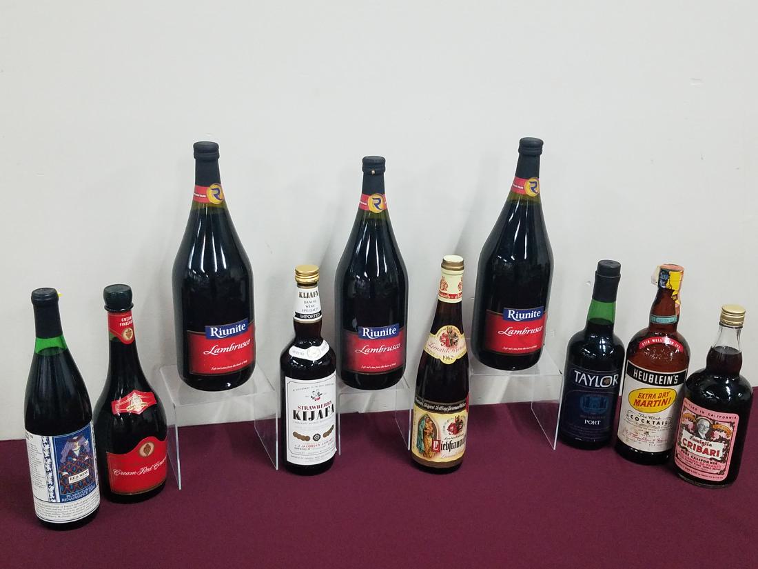 10 Bottles of Estate Alcohol incl Wine: Includes PA Renaissance Faire red wine and Heublein's extra dry martini cocktail. This lot cannot be shipped. Must be picked up at 1500 Paxton St. Harrisburg, PA 17104.