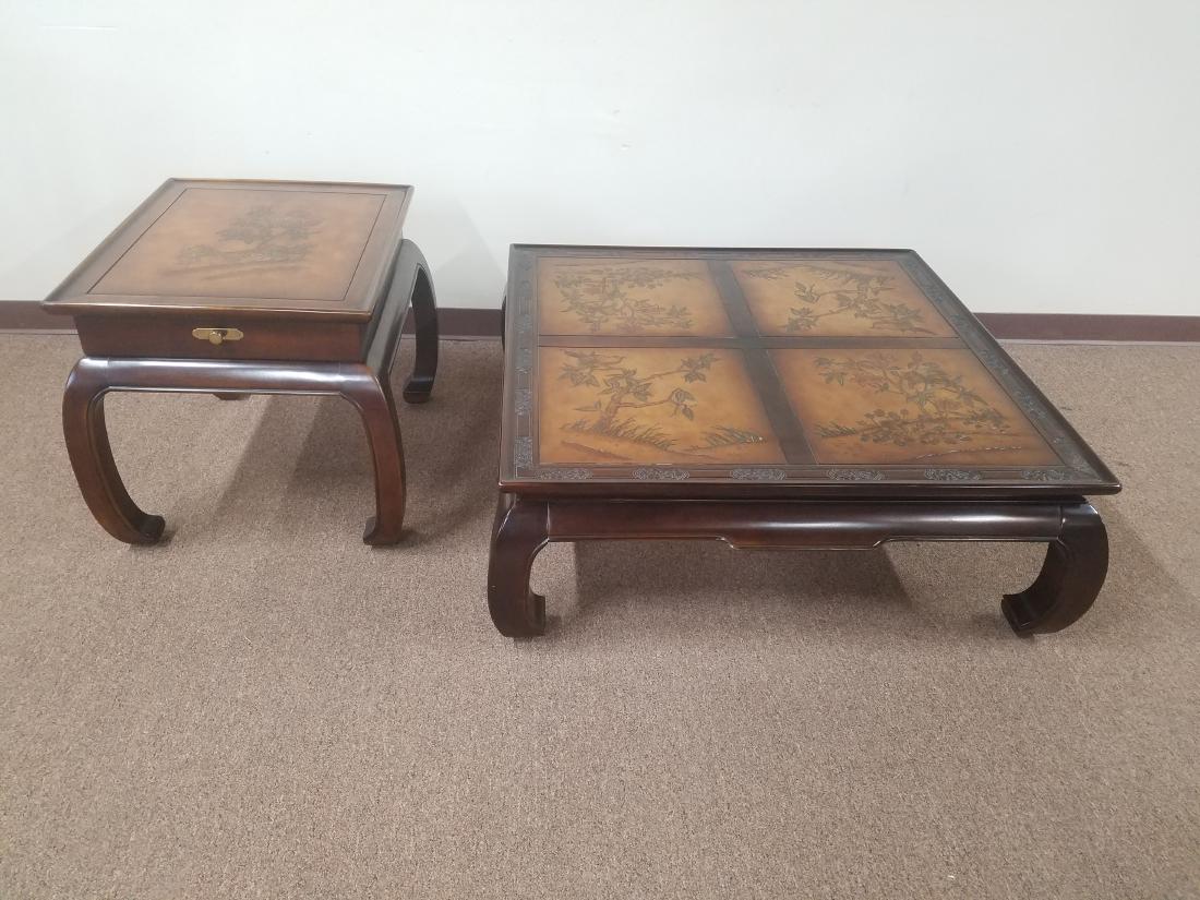 Asian Coffee Table & Side Table (1 of 1)