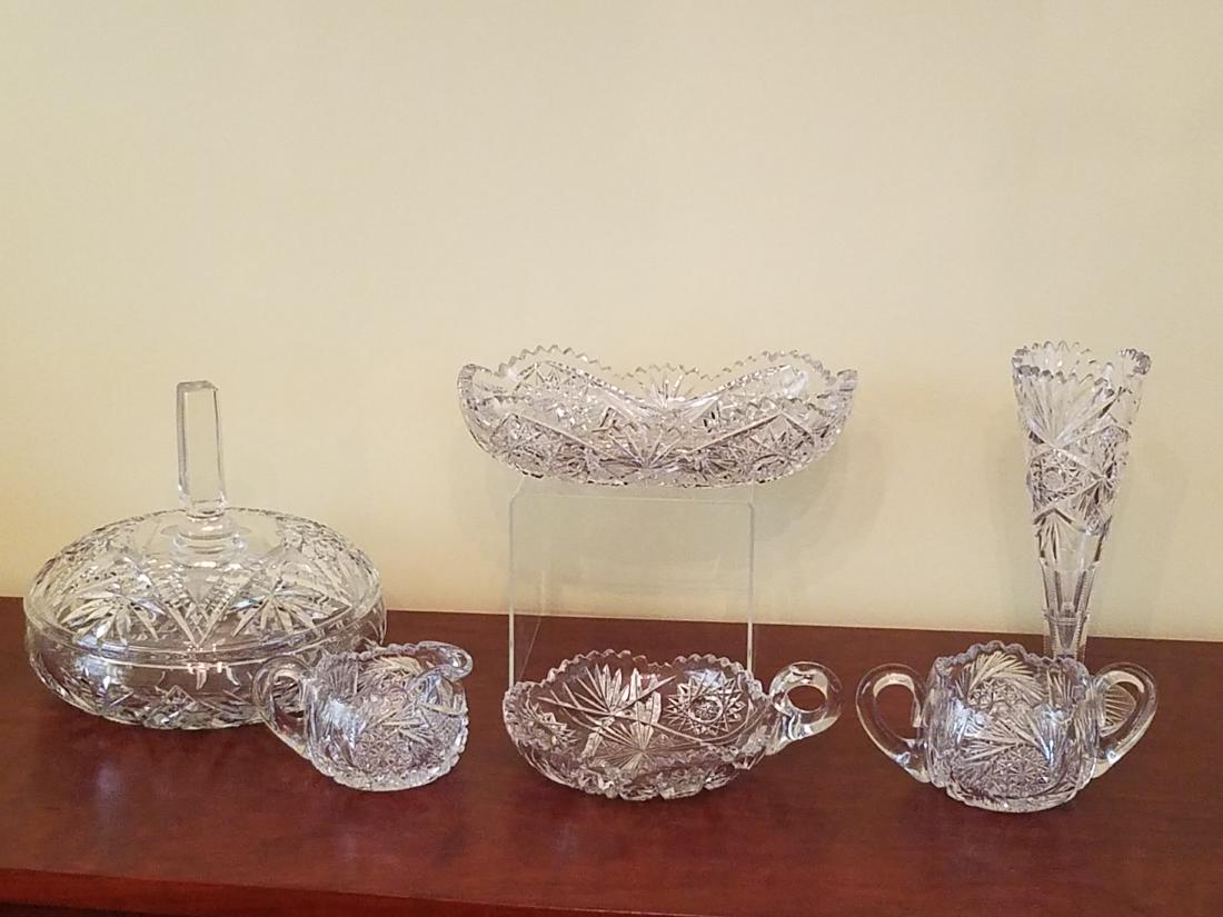 6 Pcs Cut Glass (1 of 2)